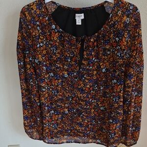 J. Crew Multicolor Floral Blouse